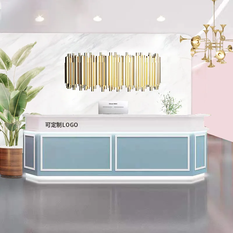 Modern Front Desk Reception Counter Simplicity Cashier Counter Desk Beauty Comptoire Caisse Magasinbeauty Salon Furniture