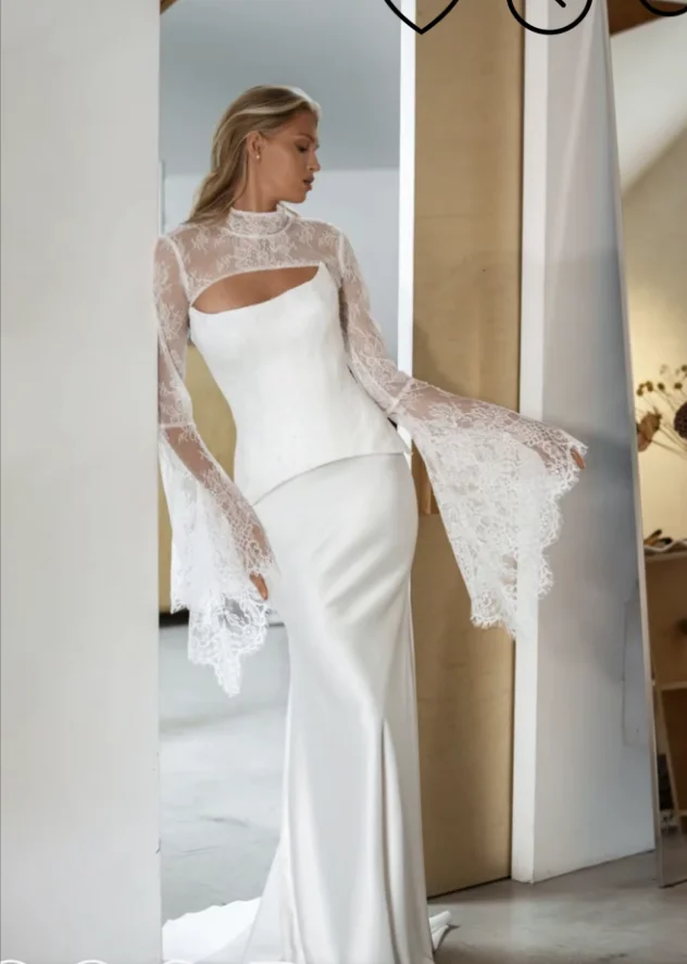 Customized Lace Wedding Boleros 2026 Big Flare Full Sleeves Women Topper Bride Shrugs Short Bridal Shrug Wedding Accessories