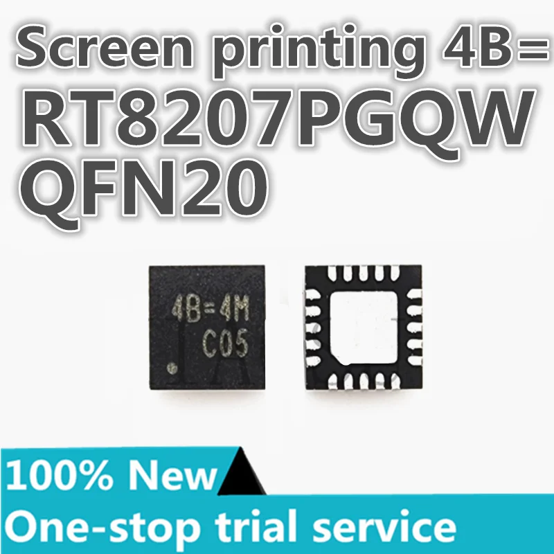 

5-50PCS %New RT8207PGQW QFN20 starts with 4B Switch regulator IC chips in stock