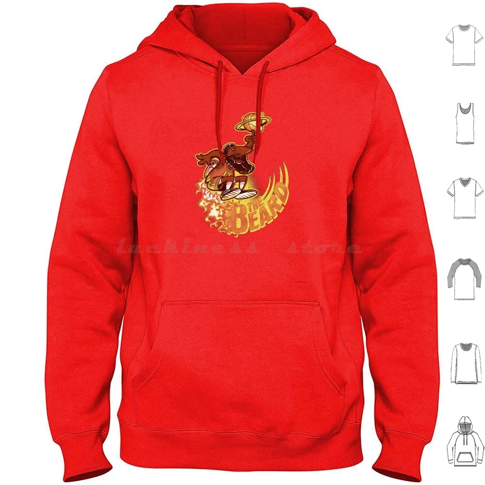 The Beard Hoodie cotton Long Sleeve Basketball Rockets Sports Vintage Logo Harden James