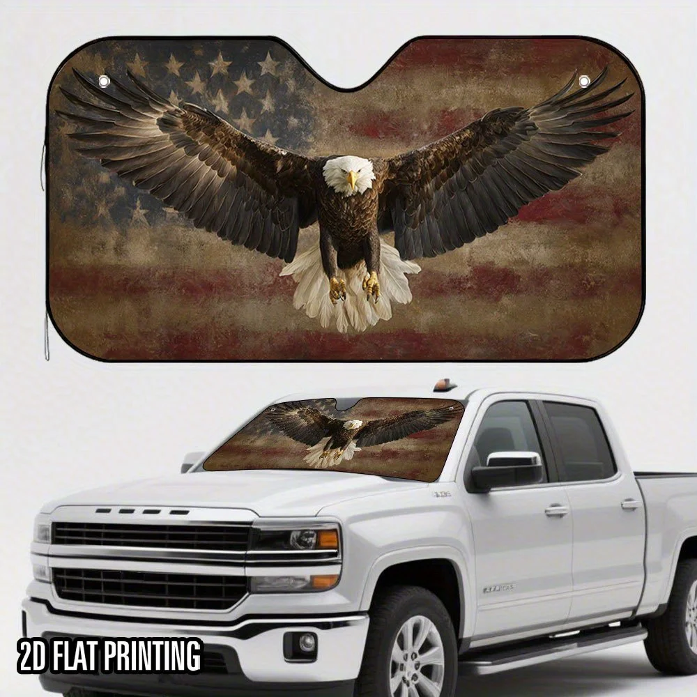 1 шт. 2D плоский солнцезащитный козырек для автомобиля с принтом «Американская мечта» — стильный и складной, сохраняет ваш автомобиль крутой, простая установка с 4 S