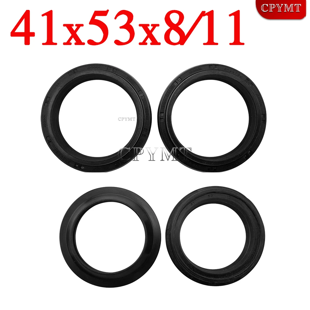 Motorcycle 41x53x8/11 41x53 Front Fork Damper Dust & Oil Seal Fit For DT125 DT 125 DT125X DT125R WR125 R YZ125 YZF125 R 125cc