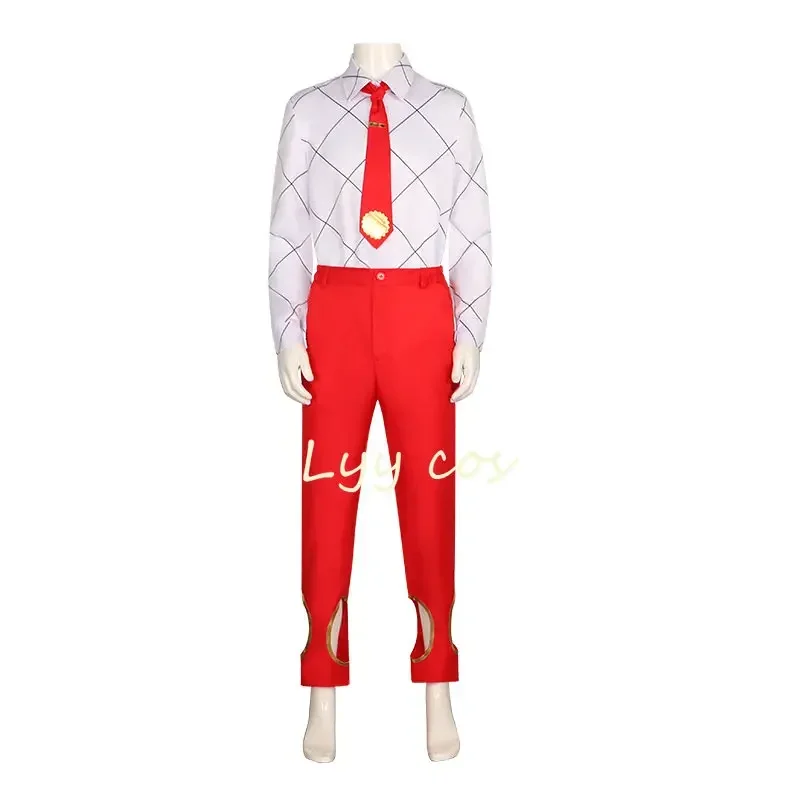 Chris cosplay anime alta carta cosplay uomo abito rosso camicia pantaloni abiti abito da festa di carnevale di Halloween per abiti da uomo adulti