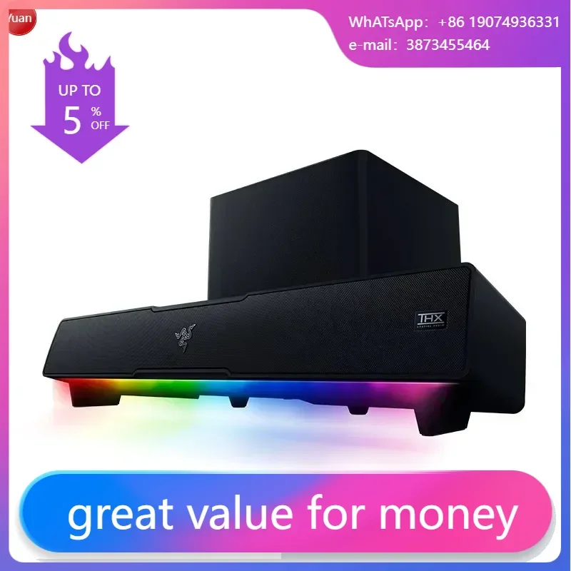 

Leviathan V2 Original Gaming Speakers RGB PC Gaming Soundbar With Subwoofer