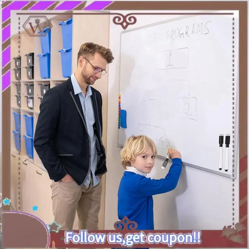 ABBG-Magnetic Whiteboard Pen Erasable Marker, 192Pack Whiteboard Markers Dry Erase Marker With Eraser Cap Black