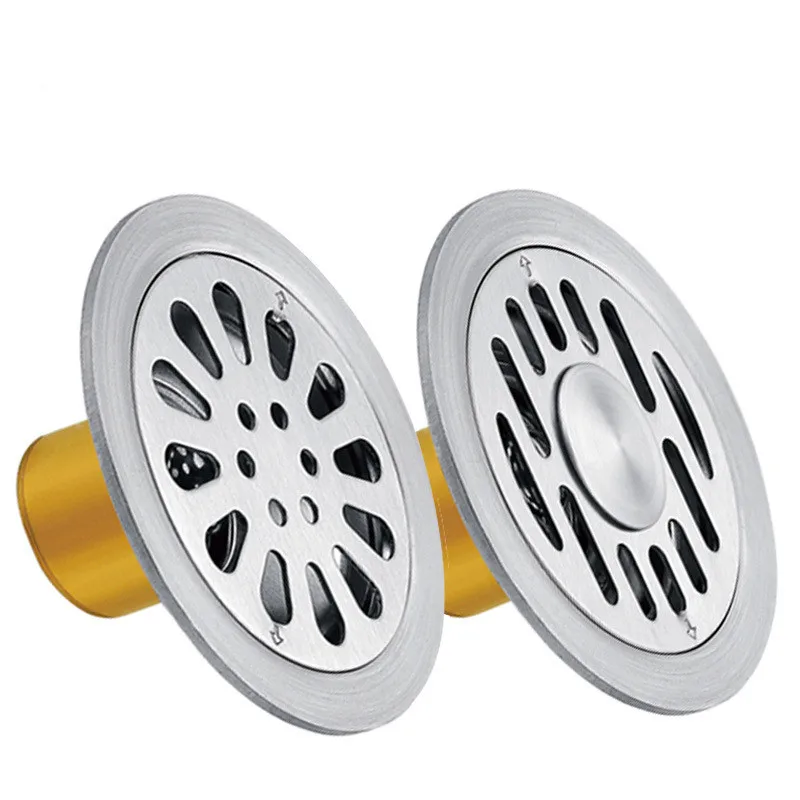 

1PC Stainless Steel Floor Drains Shower Grate Anti-odor Drainer Round Shower Strainer Waterlet for Bathroom Hardware Accessories