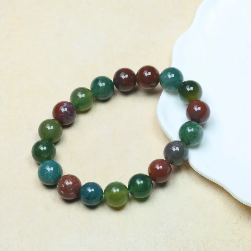 Classic Retro Ethnic Style Agate Single Ring Bracelet.