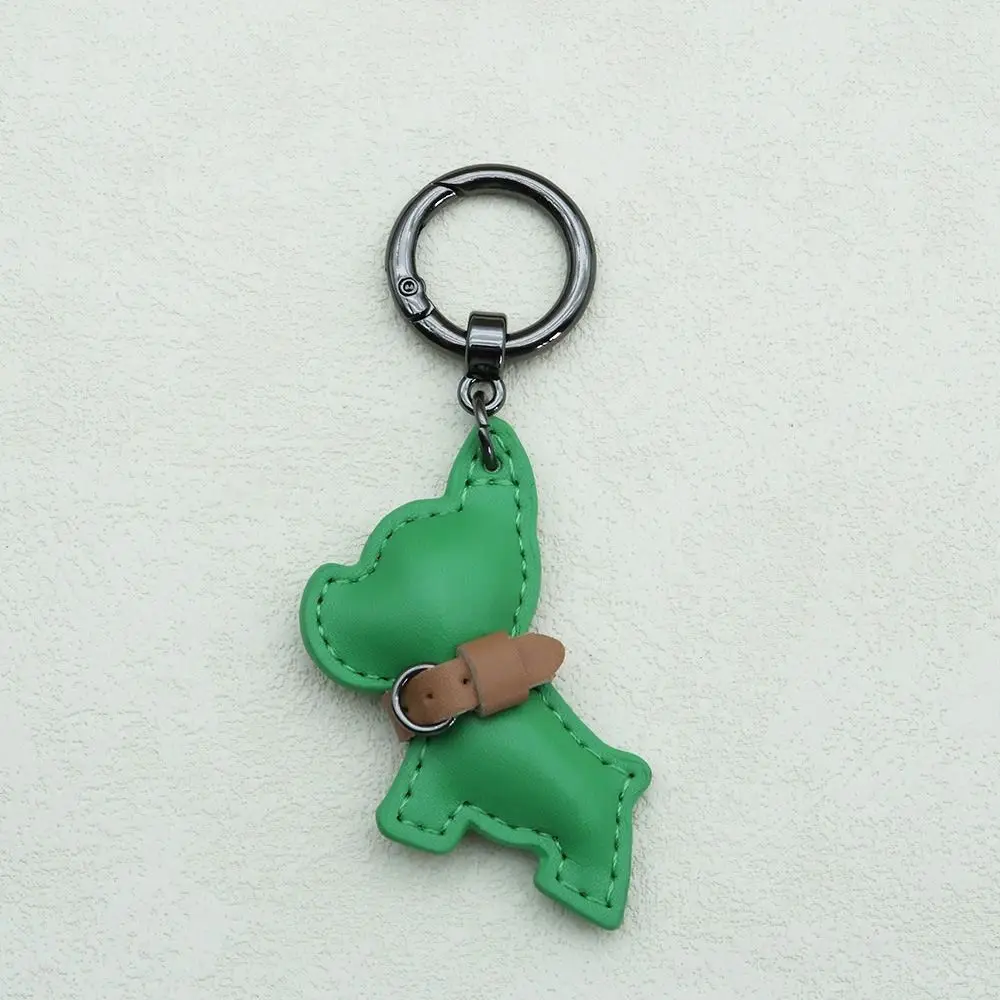 Cute French Bulldog Keychain Cute Puppy Cartoon PU Leather Dog Hanger Fashion Animal Dog Bulldog Bag Pendant Men's Car