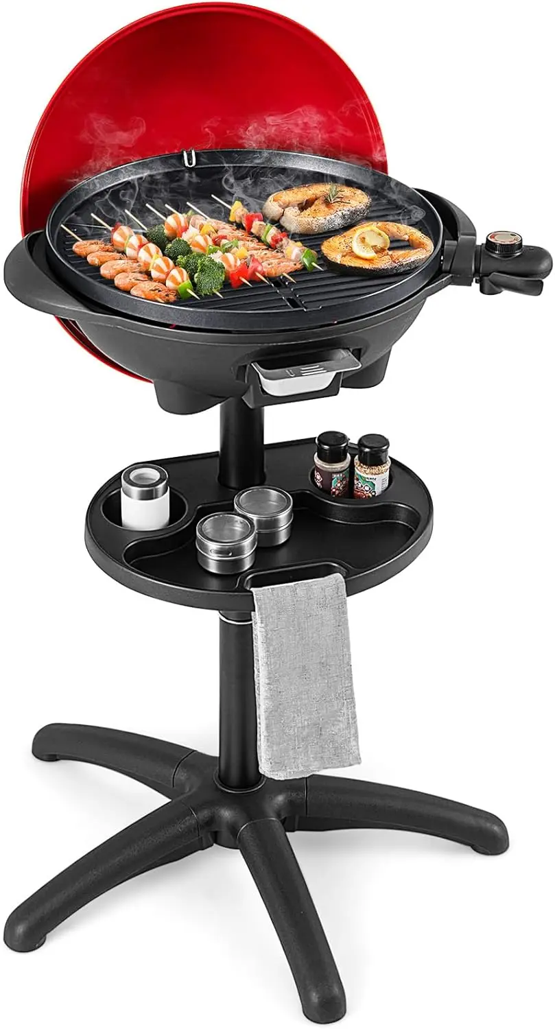 Electric Grill Indoor Outdoor, Non-stick Grill Griddle Plate, 3 Cooking Zones, Temperature Control, Drip Tray, 1350W 200