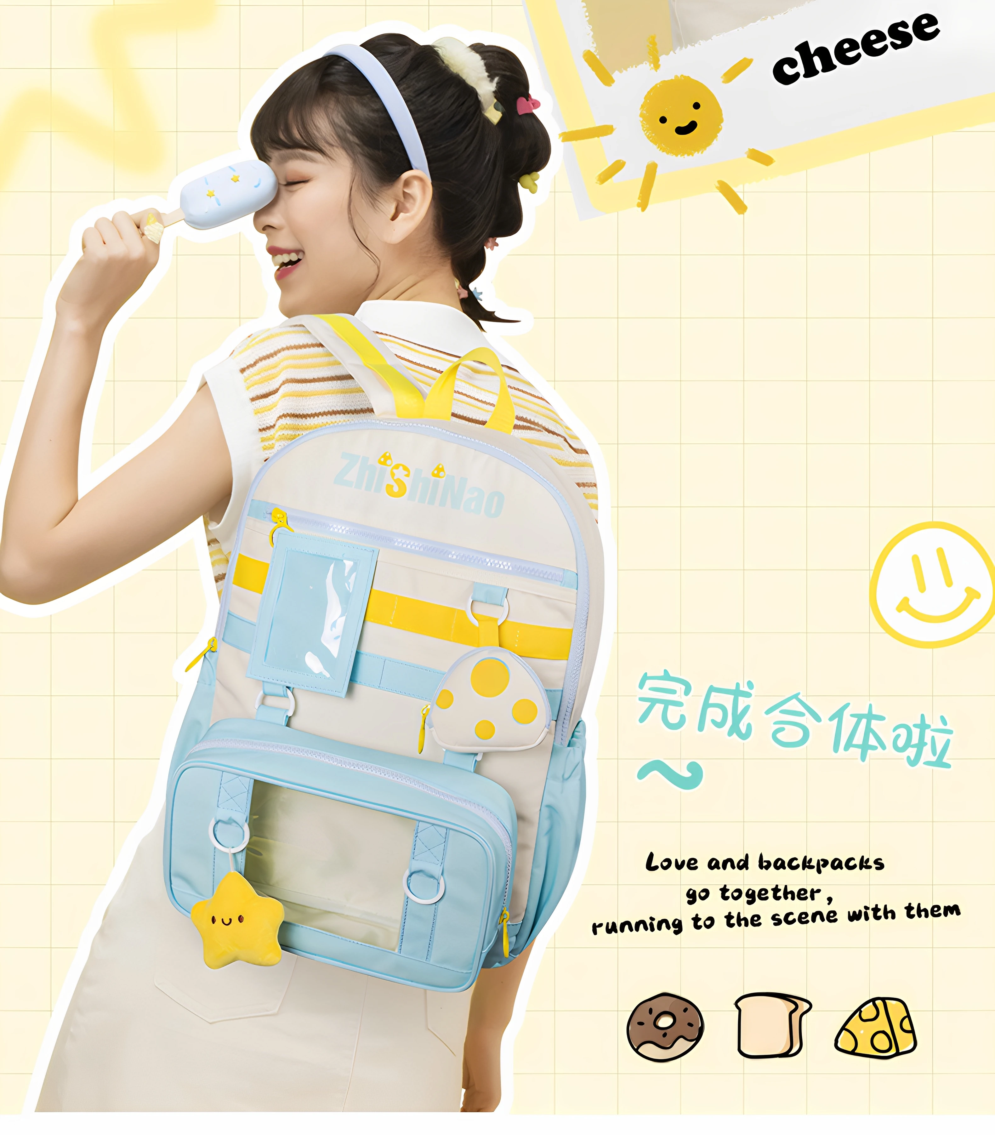 2025 New Campus Style Japanese Original Lolita Backpack Sweet Girl Versatile School Bag Large Capacity Backpack for Freshmen