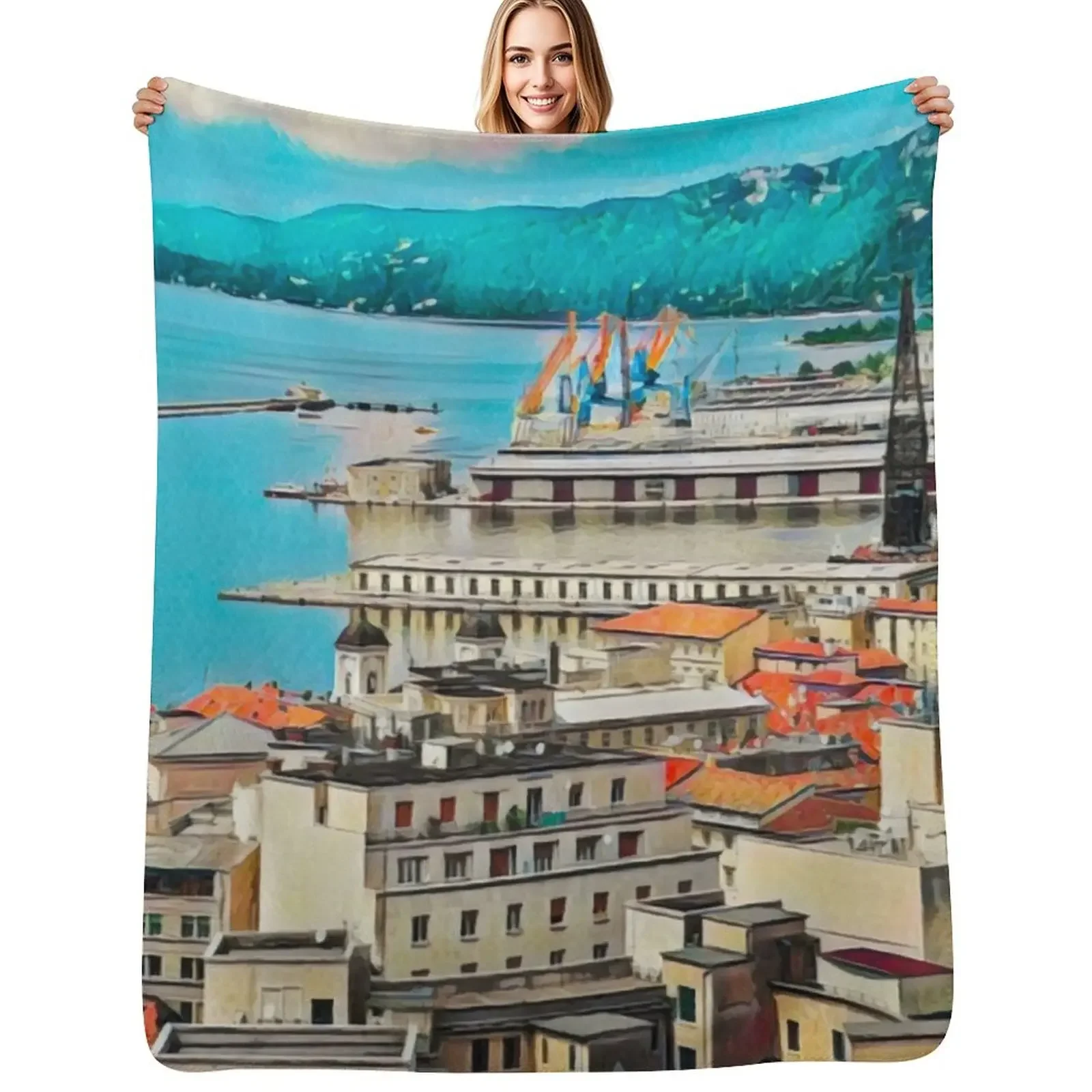 

Trieste Italy Throw Blanket Travel christmas decoration Thermals For Travel Blanket