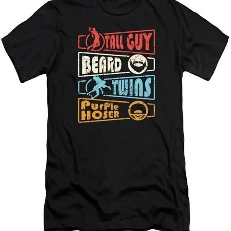 Tall Guy Beard Twins Purple Hoser T Shirt S 2XL