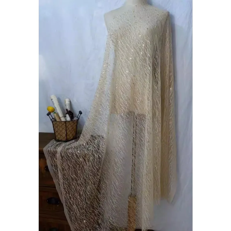 جديد عالي الجودة سلك ذهبي مرن نسيج الدانتيل صائق ، فستان مصنوع يدويا ، فستان رسمي ، ديكورات منزلية لحفل الزفاف ، إكسسوارات الملابس