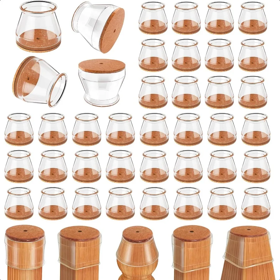 

36 упаковок защитных накладок на пол для ножек стула для паркетных полов, силиконовые фетровые чехлы, накладки, колпачки для защиты деревянных полов, снижение шума и царапины