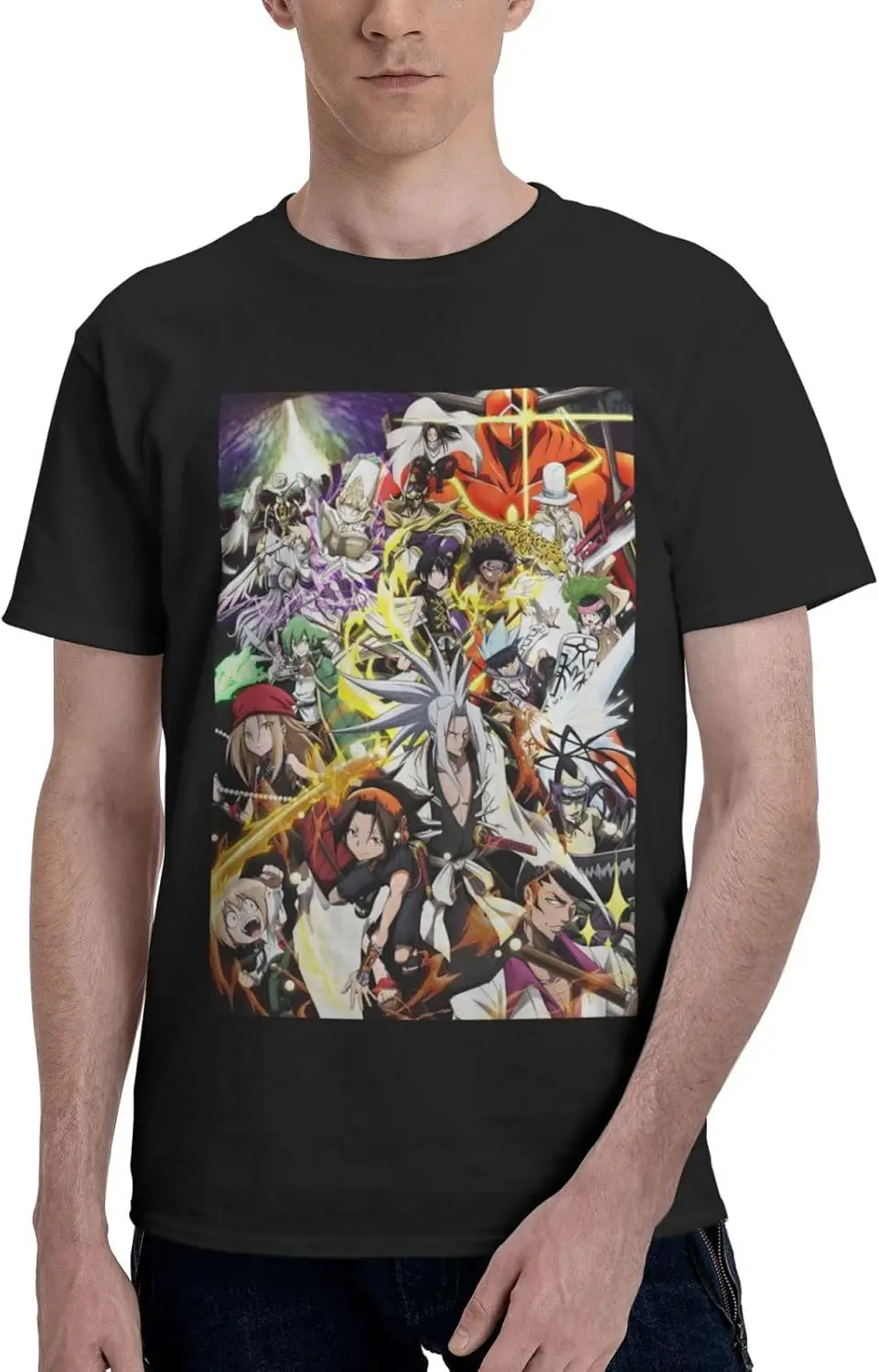 Anime Shaman King T Shirt Boy's Summer Manga O-Neck Tops Casual Short Sleeves Tee