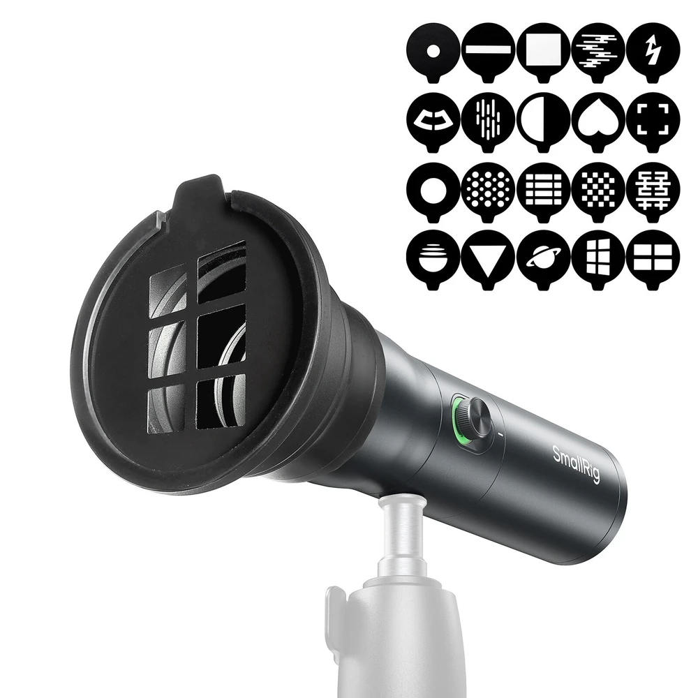 

Портативная светодиодная видеолампа SmallRig RF-10C, 7500 мАч, 3 часа работы, 20 гобо, 4 цвета, бусины, регулируемый фокус, 10 ° -60 ° 422 г USB-C 4634