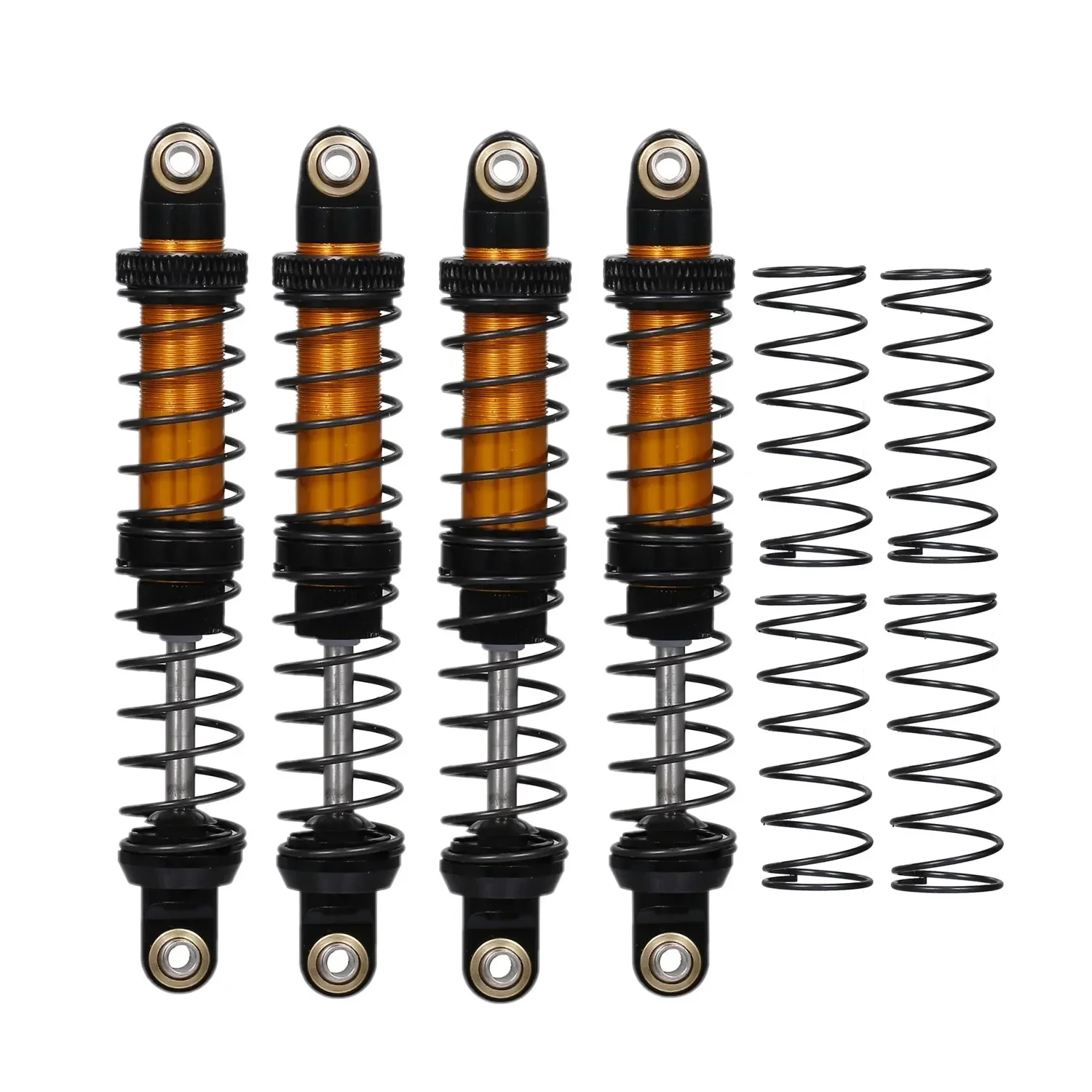 โช้คอัพเหล็กแบบน้ำมันสำหรับรถออฟโรด 4 ชิ้น ขนาด 70 มม. 80 มม. 90 มม. 100 มม. 110 มม. 120 มม. สำหรับรถบังคับวิทยุ SCX10 D90 WRAITH TRX-4 90046