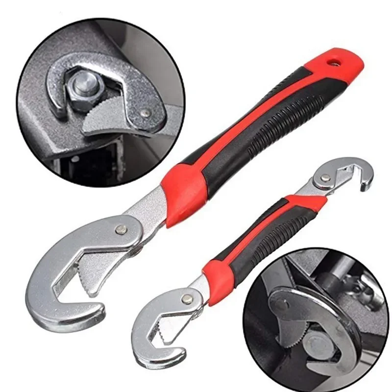 

2PCS Forged Universal Wrench Multifunctional Opening Wrench Adjustable Ratchet Spanner Hand Repair Tools