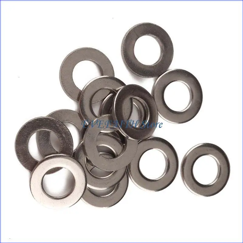 

124B 460PCS Stainless Steel Flat Washer Lock Washer (Size Included: