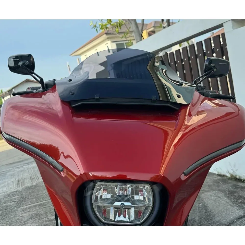 لدراجة نارية Harley CVO Street Glide FLHXSE 2023 2024 مقاس 9 بوصة دخان خفيف/عرف الرياح للزجاج الأمامي الشفاف
