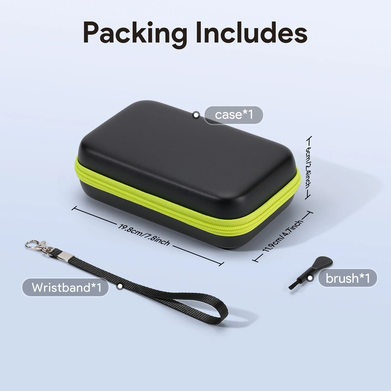 حافظة سفر صلبة من مادة EVA لهاتف Philips One Blade QP2520 QP2530 QP2620 QP2630، حقيبة تخزين ماكينة الحلاقة المقاومة للماء مع حزام معصم وفرشاة