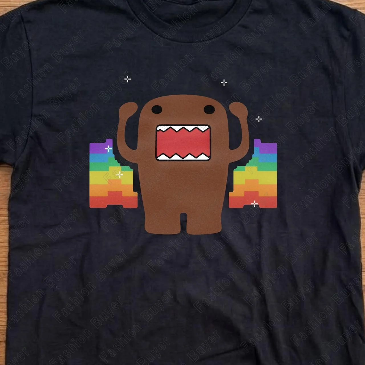 Domo Snacktime Girls T-Shirt Unisex Best Sellers Digital Printing Women Men Oversized Y2k Street Hip Hop High Quality Clothing