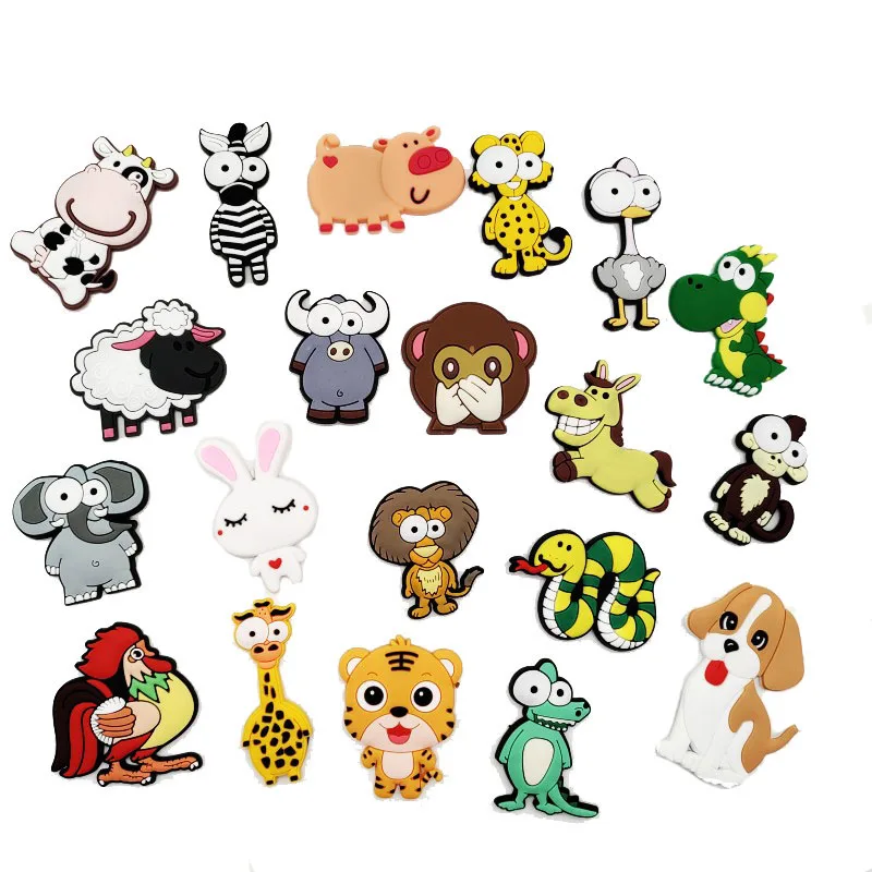 Creative Cartoon Fridge Magnets Zoo Animals Magnets for Kids PVC Funny Refrigerator Magnets Magnetic Toys for Toddlers 1-3