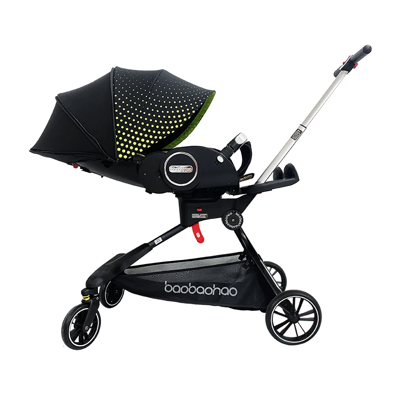 

High-View Folding Baby Stroller 3 in 1 Outdoor Traveling Baby Pram Multi-Functional Baby Stroller
