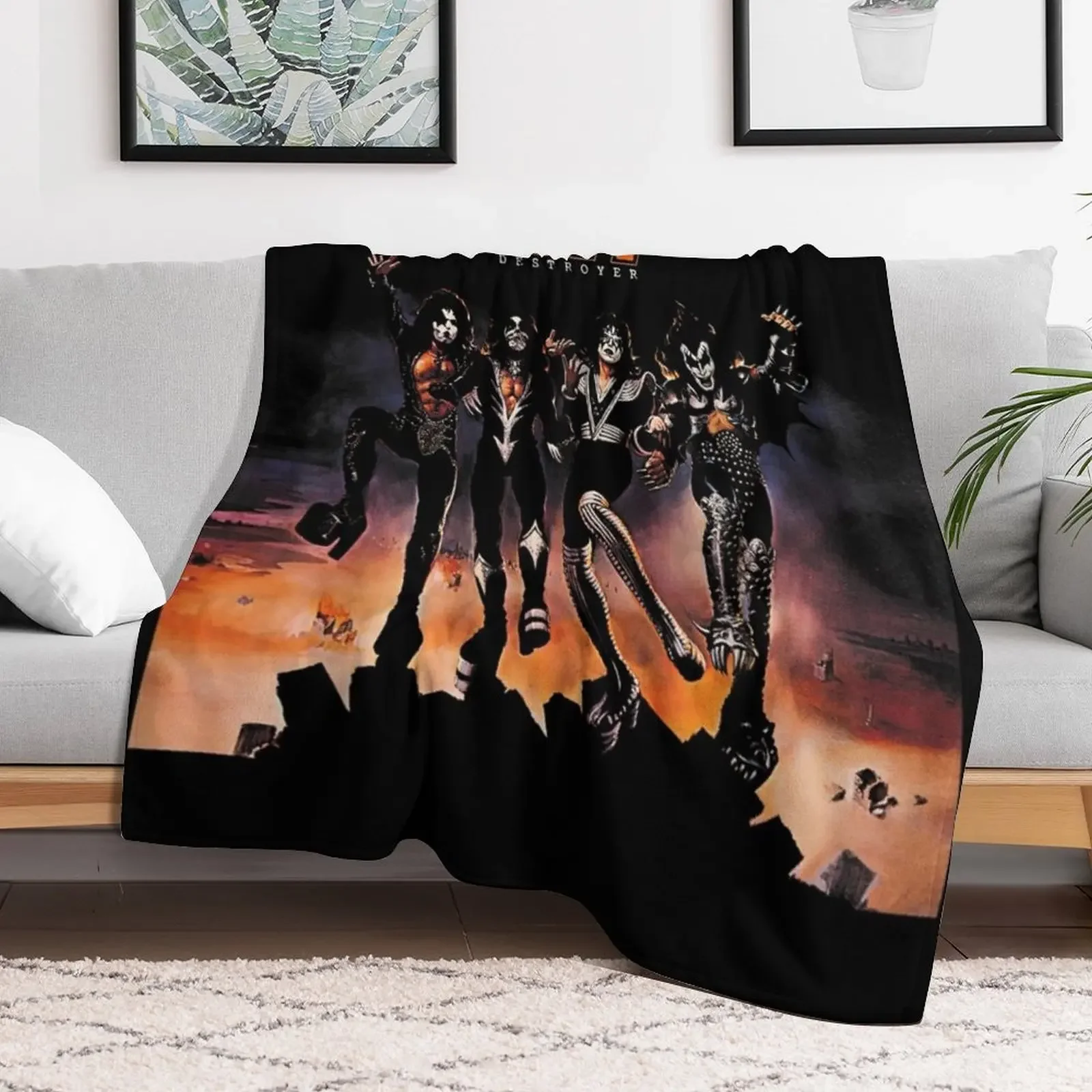 1976 Destroyer Throw Blanket Long Lasting Soft Plush Blanket for Daily Use