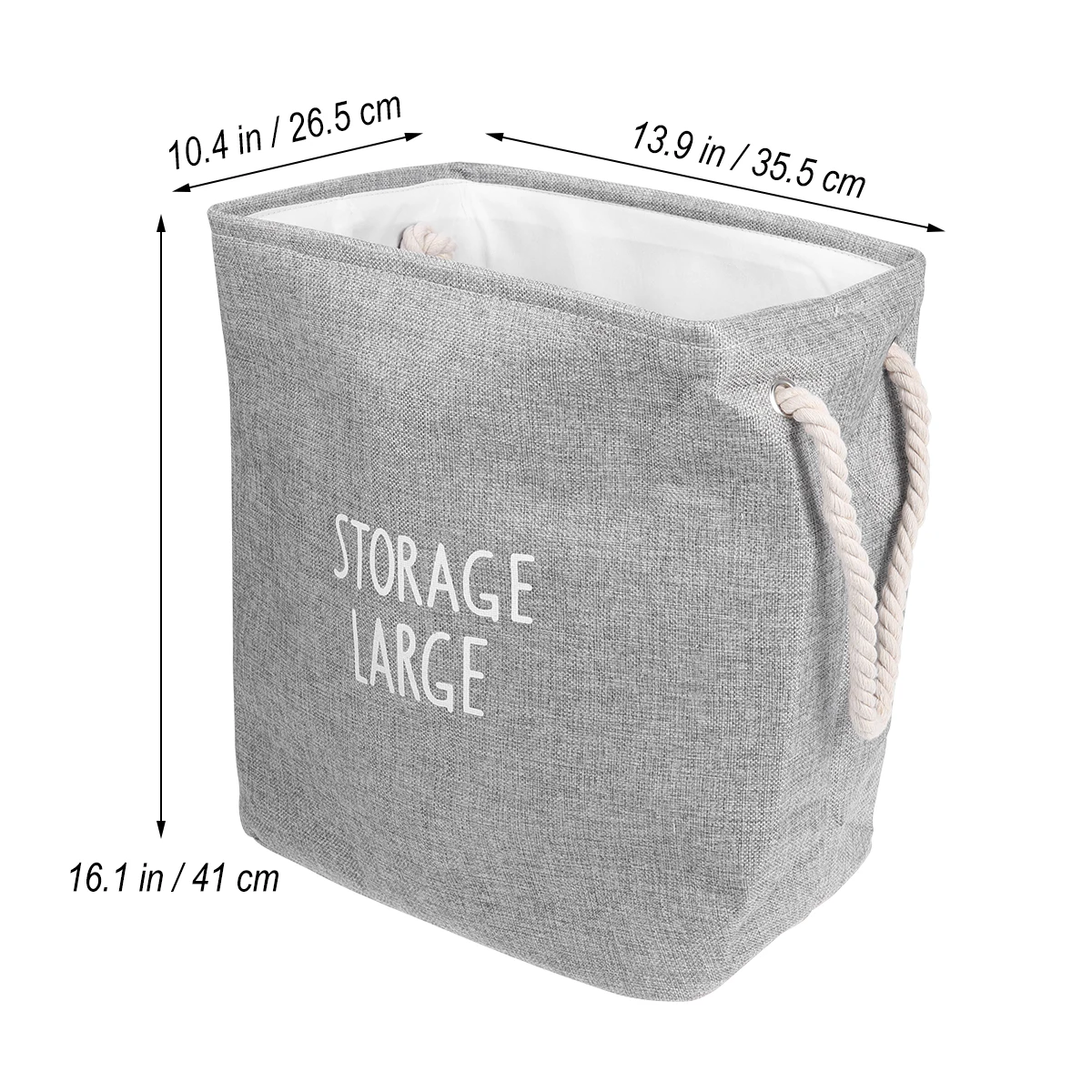

Foldable Large Capacity Laundry Basket Hamper Cotton Hemp Clothes Storage Bag Thickened Free Standing For