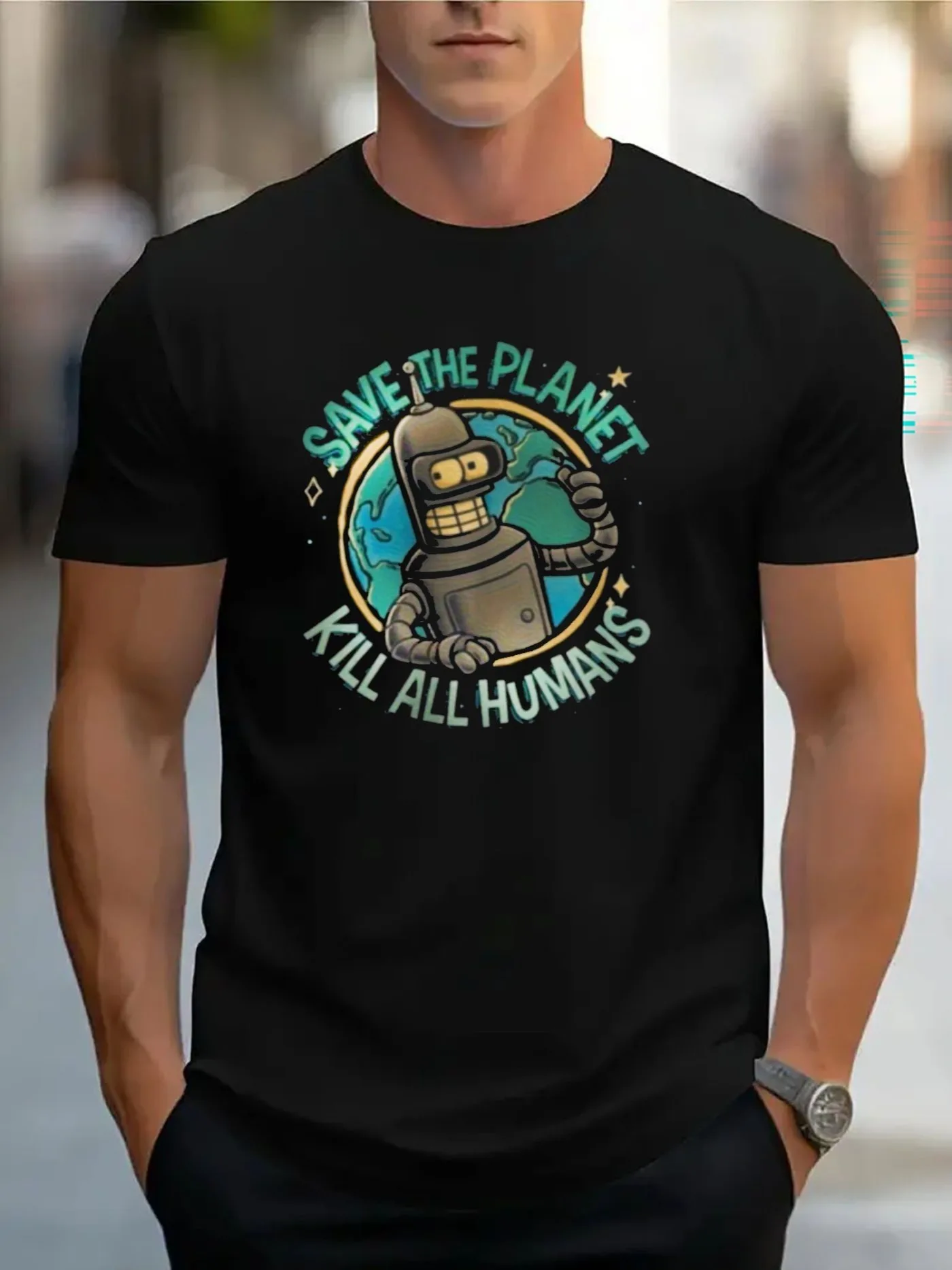 Men Casual Short Sleeve Tee 1 Pcs 100% Heavy Cotton - Comfortable Crew Neck, Soft Adorable Tees Tops