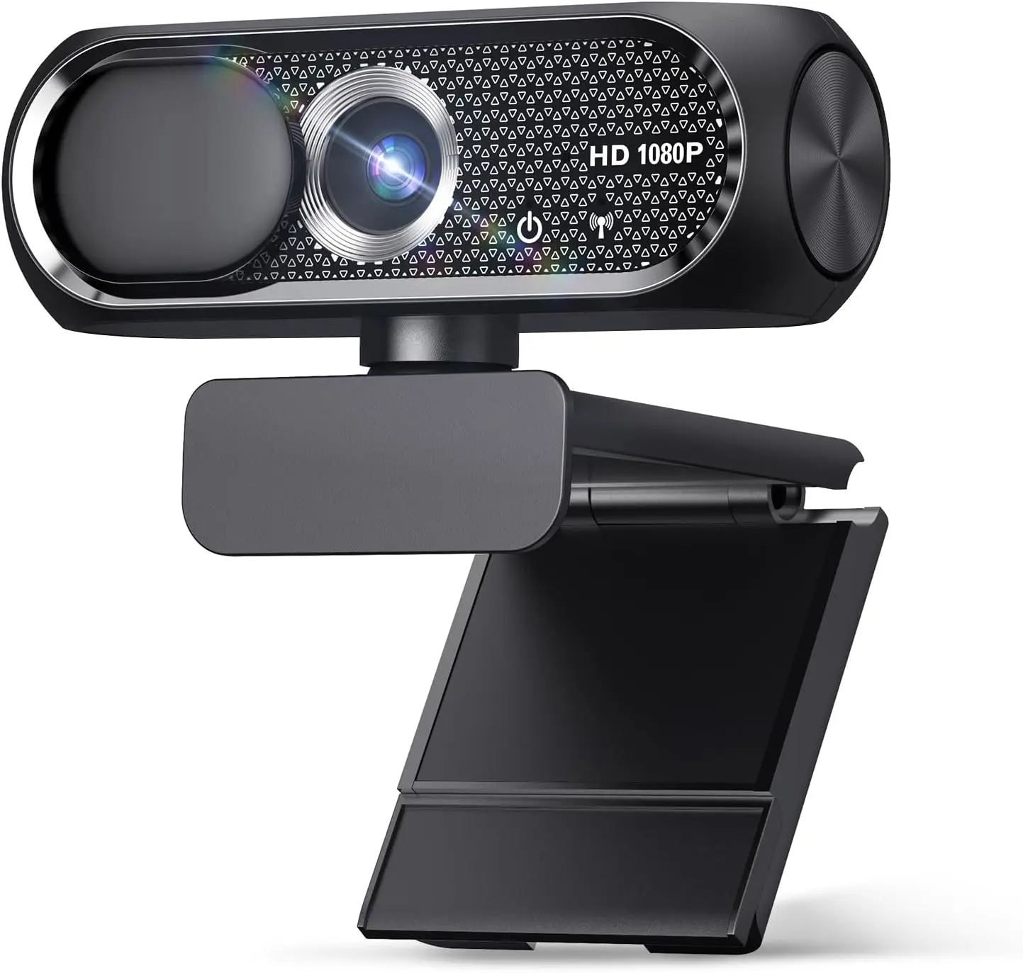 

1080P HD Webcam with Noise Cancellation, Privacy Cover, Wide-Angle Lens, Auto Light Correction, Plug & Play USB for Laptop, PC, Mac, Zoom, Skype