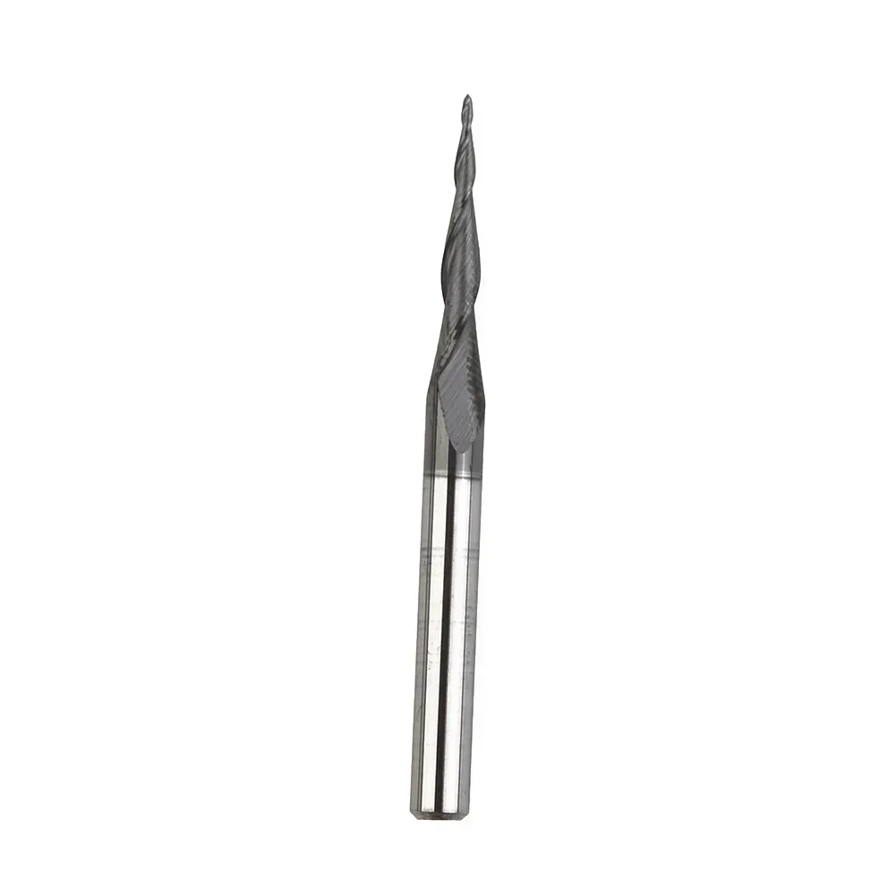 Ball Nose Tapered End Mill 1/8 Shank CNC Carbide Radius 0.25mm TiAIN Coated Taper Wood Metal Milling Cutters End Mill