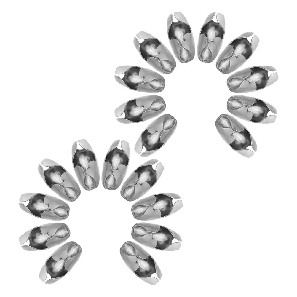 20 قطعة الفولاذ المقاوم للصدأ الكرة سلسلة موصلات ل عقد دي اي واي سوار صنع المجوهرات المشابك صنع المجوهرات المشابك والإغلاق