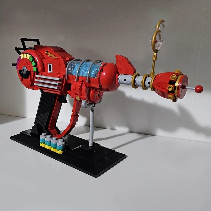 104 Piezas MOC Stand Ray Gun Nickbrick, Bloques de Construcción de Modelos Espaciales, Juguete de Construcción, Educación Creativa, Idea de Regalo de Navidad