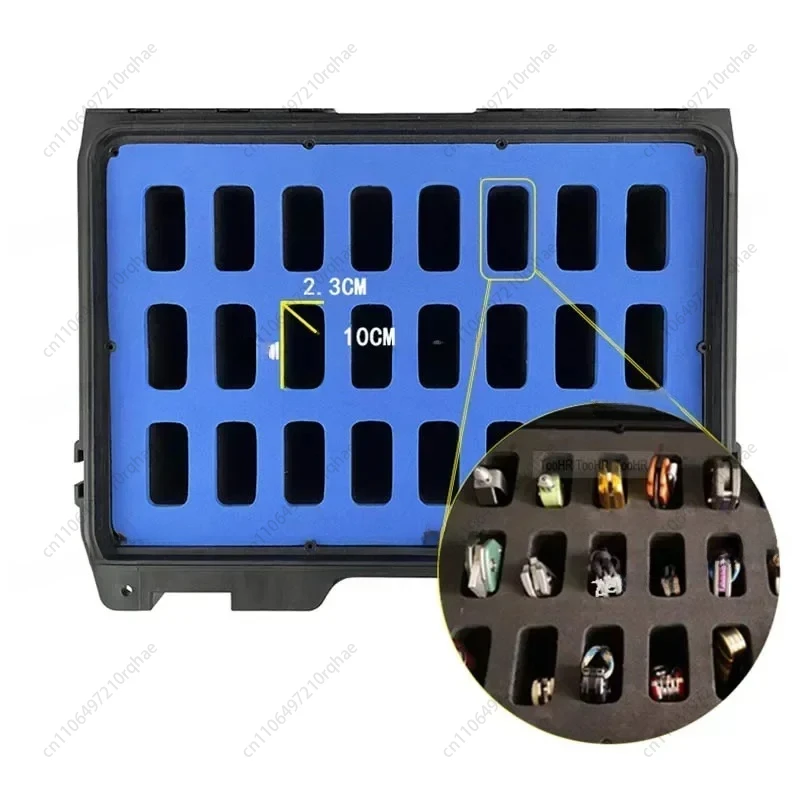 

Edc Portable Folding Storage Box Flail Knife 24 36 32 20 Slots Outdoor Toolbox Waterproof
