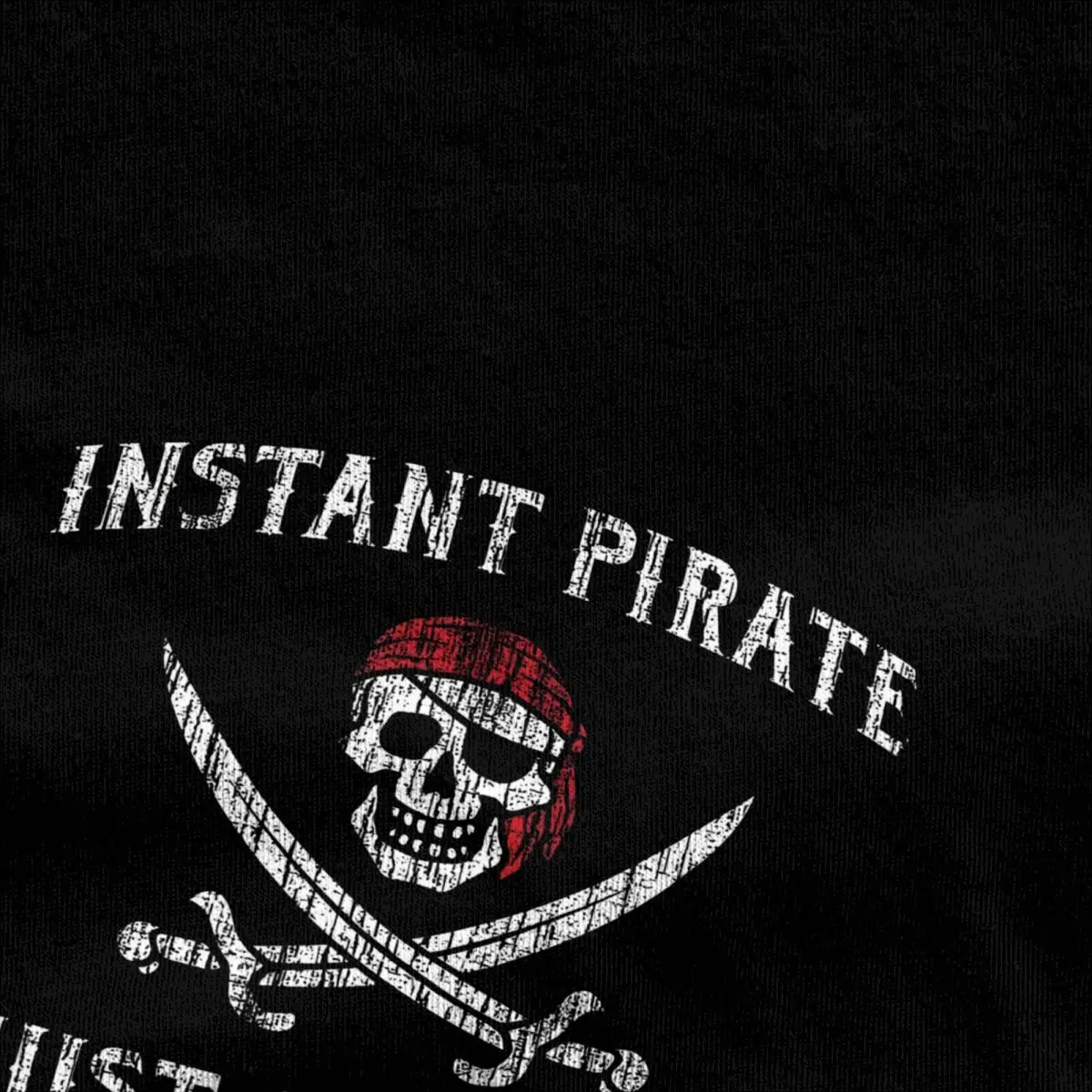 Instant Pirate Just Add Rum Funny Men\'s T Shirts Vintage Tee Shirt Humor Caribbean Cruising T-Shirt Cotton Gift Idea Clothes