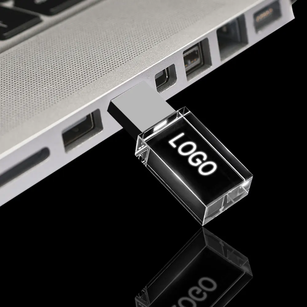 10 ชิ้น/ล็อตคริสตัล USB 2.0 งานแต่งงานของขวัญแฟลชไดรฟ์ฟรีโลโก้ที่กําหนดเองไดรฟ์ปากกา 100% ความจุจริง Stick 128GB 8GB 16GB 32GB 64GB