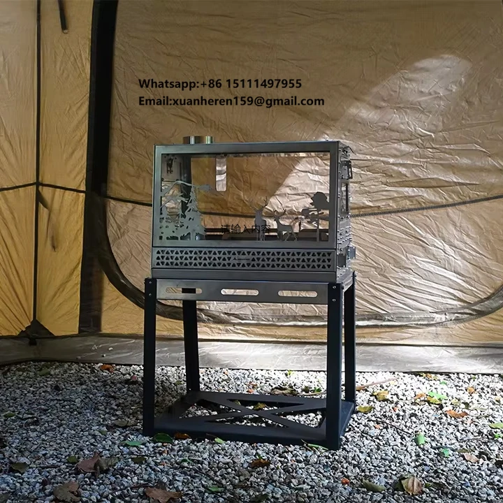 

Factory Manufactured Stainless Steel Tent Stove Highly Efficient Wood-Burning Fireplaces for Outdoor Tour Heating