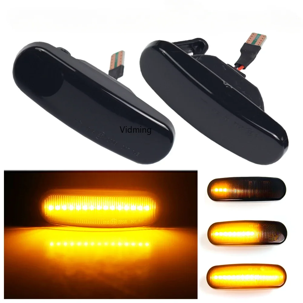 2X Dynamic Clear LED Side Marker Light Turn Signal Lamp For Fiat Panda Punto Evo Stilo Qubo Peugeot Citroen Lancia Musa(350)