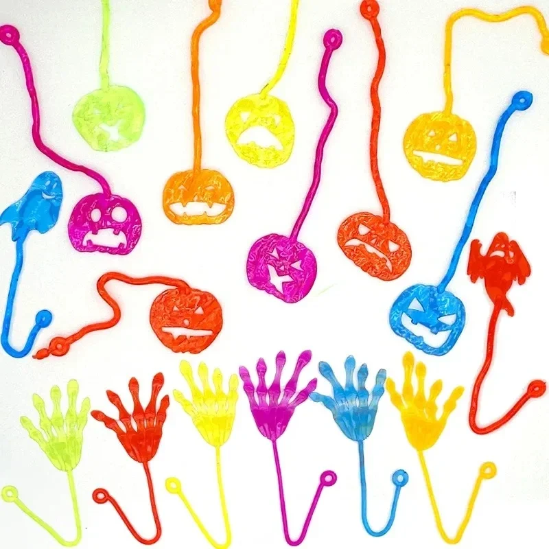 Elastic Stretchable Sticky Hands Toy para crianças, alívio do estresse, escalada de janelas, Halloween, Natal, presentes do festival, 1-10pcs