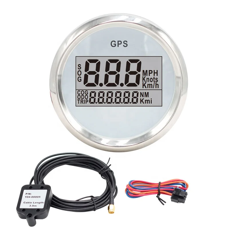 52mm 2 1/16 Inch Waterproof 2'' Racing Car Boat Motorcycle Digital SOG TRIP COG GPS Speedometer Odometer 12V/24V
