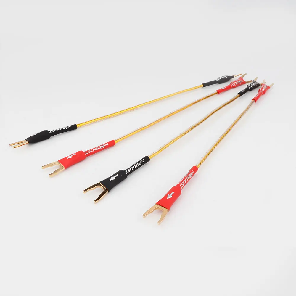 4 шт., кабель Nordost Odin Bridge, золотой акустический кабель, посеребренная перемычка, аудиокабель Y Spade Over Machine Line, акустический кабель Fever