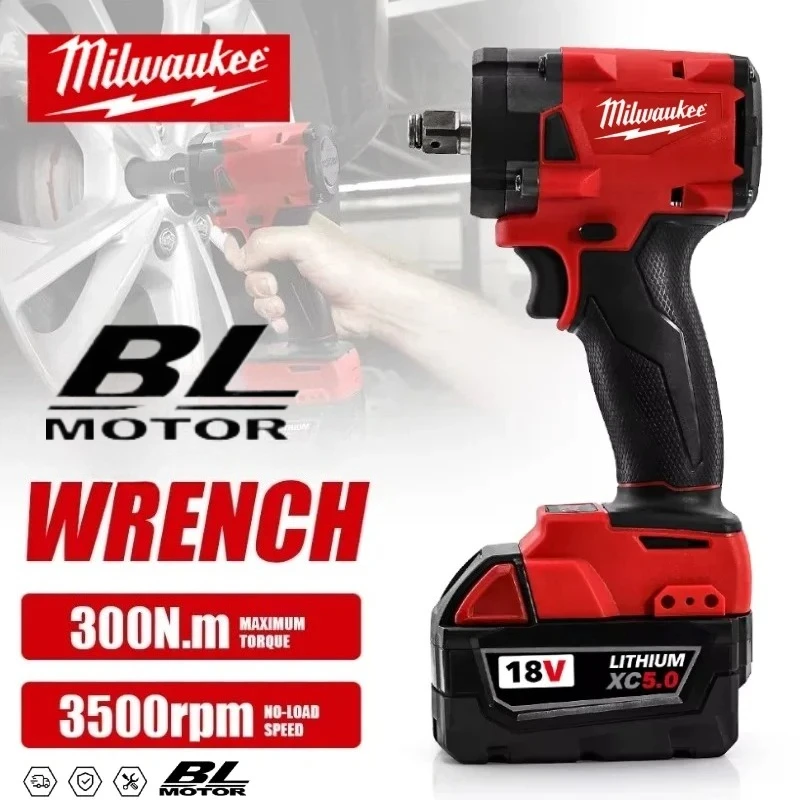 

Milwaukee Cordless Impact Driver compact Electric Driver Brushless screwdriver Impact Drill High Torque Tool Lithium Battery