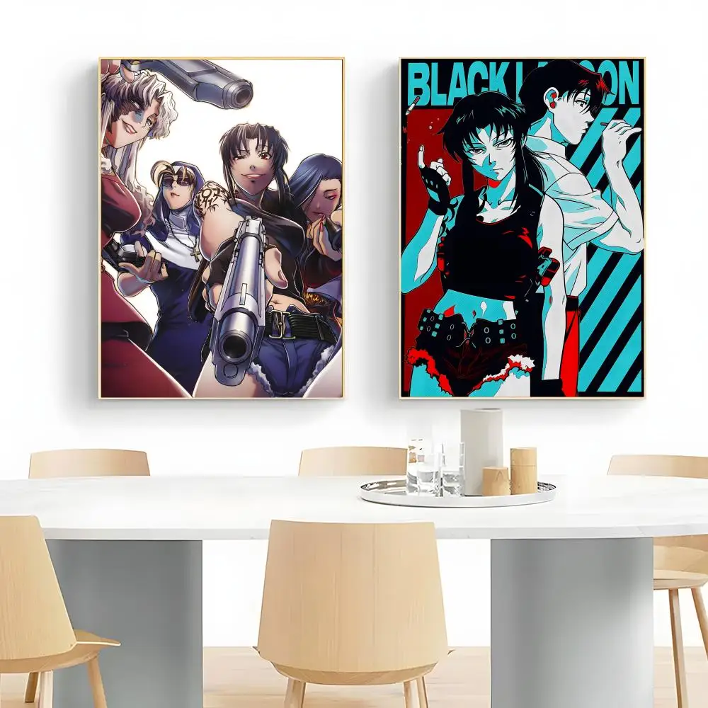 Action Anime Black Lagoon Poster Wall Art Print Decorative Mural Home Decor Gift Unframed