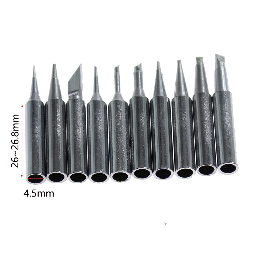 10pcs/Set 900M T SeriesTip Eletric Solder Iron Lead-free Welding For 936 Repair Station