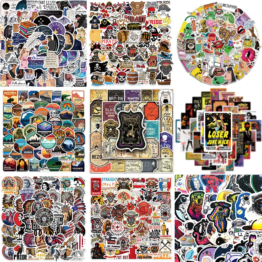 10/30/50PCS New Trendy Cartoon Label Stickers Series Creative Graffiti Helmet Water Cup DIY Laptop Luggage Decoration Wholesale