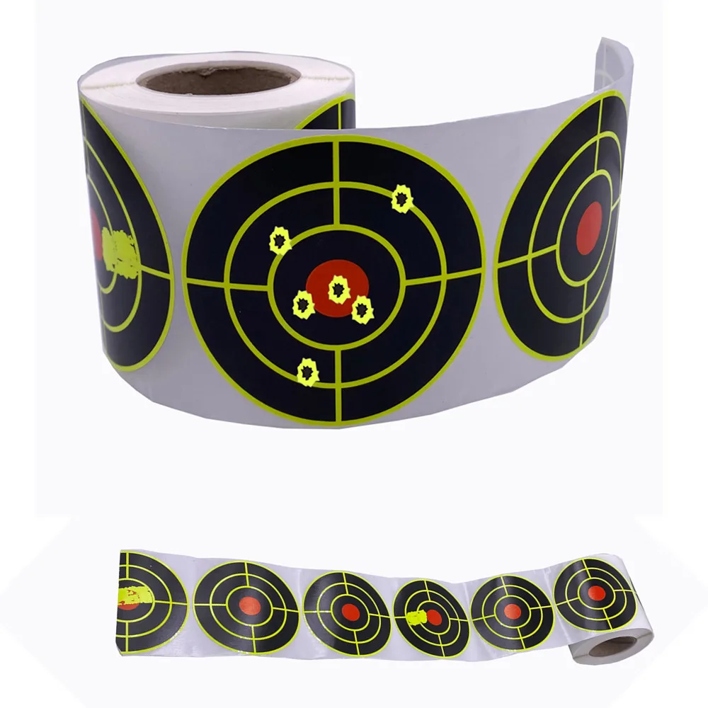 Pegatina autoadhesiva antisalpicaduras, 100/200 piezas por rollo, reactiva (Impacto de colores), 3