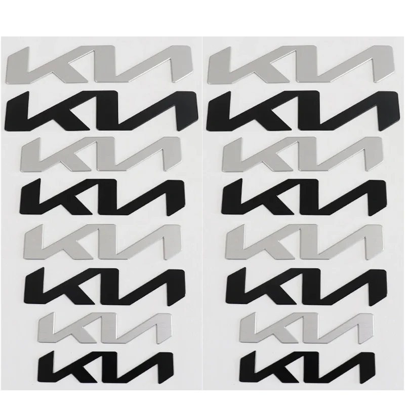 1pcs 3D newest aluminum Car Front logo Front hood Rear Bumper tail door trunk sticker car Emblem styling Accessories For kia