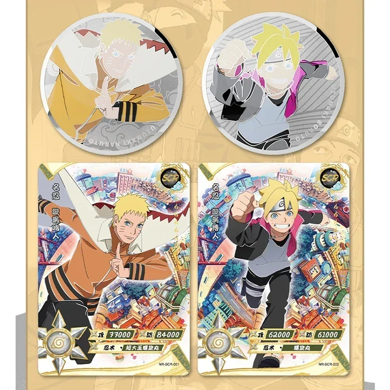 KAYOU-Caja de regalo de desplazamiento juvenil de Naruto genuino, medalla de tarjeta BCR BP, tarjeta de colección, regalo de Navidad para niños